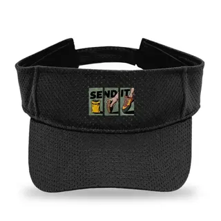 Send It Comic Art Climbing sun visor