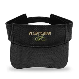 Eat Sleep Cycle Repeat Cycling sun visor