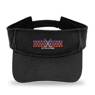 Geometric Crossed Sticks Field Hockey sun visor
