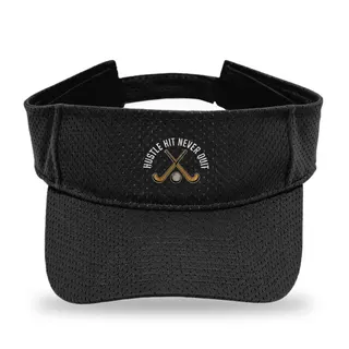 Hustle Hit Never Quit Field Hockey sun visor