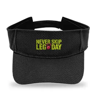 Never Skip Leg Day Fitness sun visor