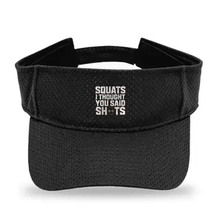 Squats Not Shots Fitness sun visor