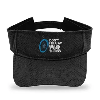 Don't Follow Me I Do Stupid Things Mountain Biking sun visor