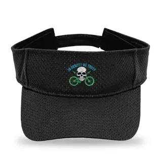 In Gravity We Trust Skull Mountain Biking sun visor