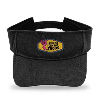 I Run So I Can Eat Tacos Running sun visor