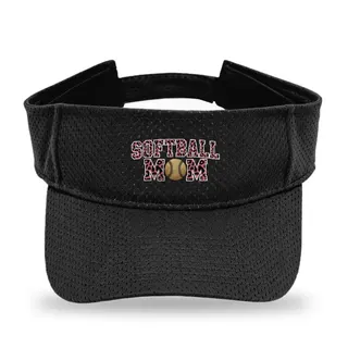 Softball Mom Pink Leopard Print Softball sun visor