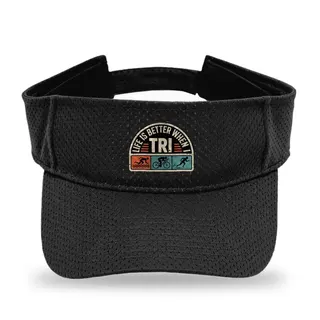 Life Is Better When I TRI Triathlon sun visor