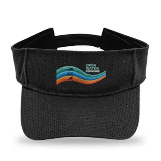 Waves With Swimmer Biker Runner Triathlon sun visor