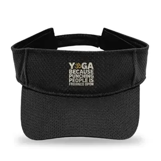 Punching People Is Frowned Upon Yoga sun visor