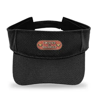 Twisted But Balanced Badge Yoga sun visor